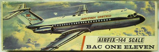 Airfix 1/144 BAC-111 (BAC 111 One-11) - British United Airlines, SK401 plastic model kit